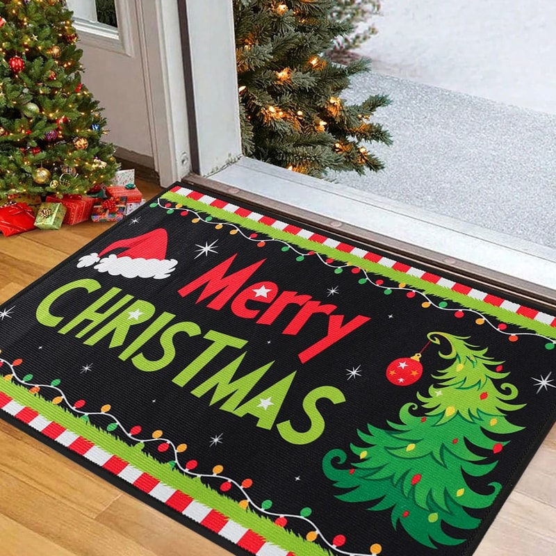 Merry Christmas Outdoor Doormat Holiday Floor Carpet 1