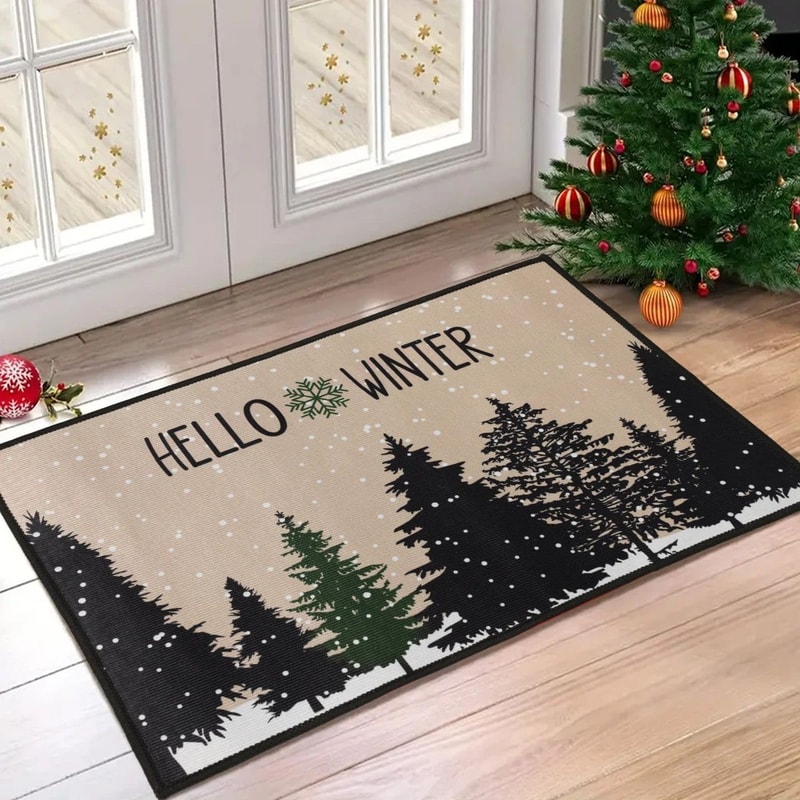 Merry Christmas Outdoor Doormat Holiday Floor Carpet 3