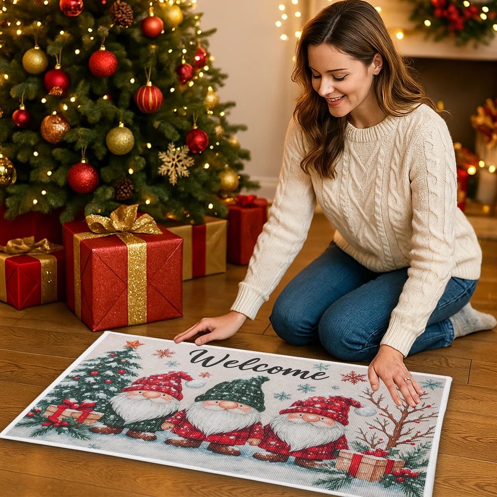 Merry Christmas Outdoor Doormat Holiday Floor Carpet 5