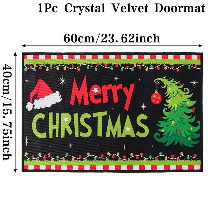 Merry Christmas Outdoor Doormat Holiday Floor Carpet 10