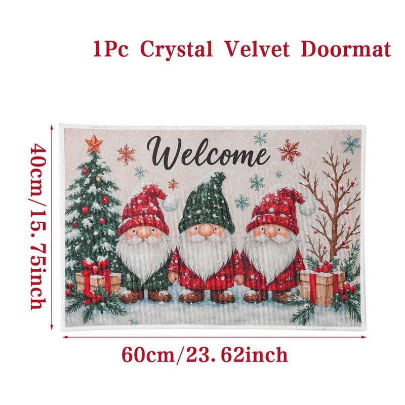 Merry Christmas Outdoor Doormat Holiday Floor Carpet 12