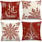 Red Snowflake Christmas Tree Pillow Cover For Sofa Decor 0