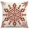 Red Snowflake Christmas Tree Pillow Cover For Sofa Decor 7