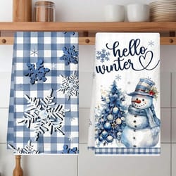 merry christmas snowman kitchen towels set
