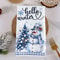 Merry Christmas Snowman Kitchen Towels Set 4