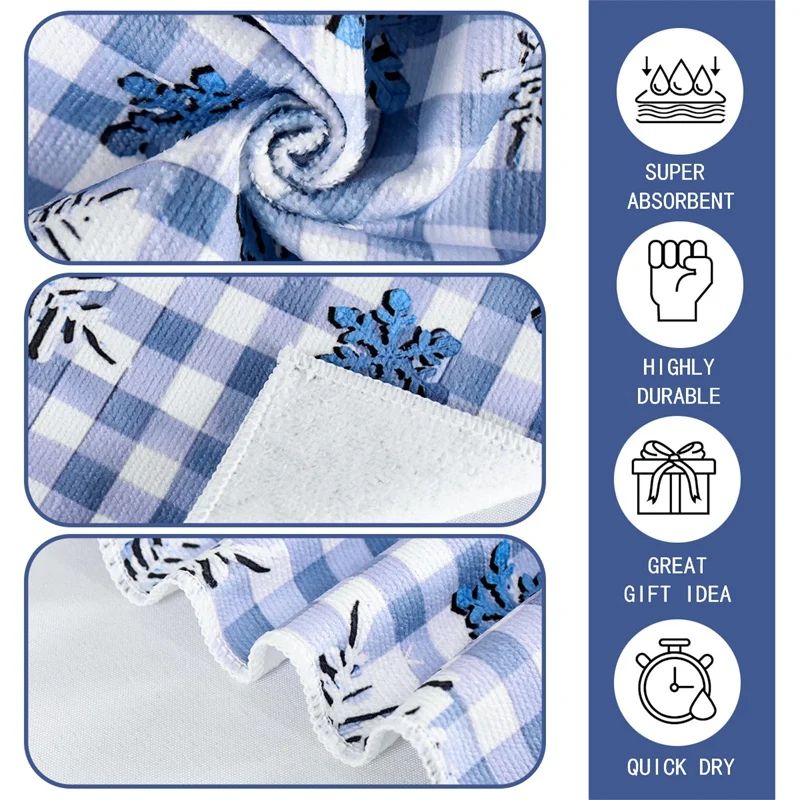 Merry Christmas Snowman Kitchen Towels Set 7