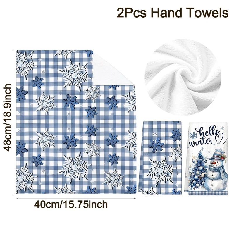 Merry Christmas Snowman Kitchen Towels Set 9