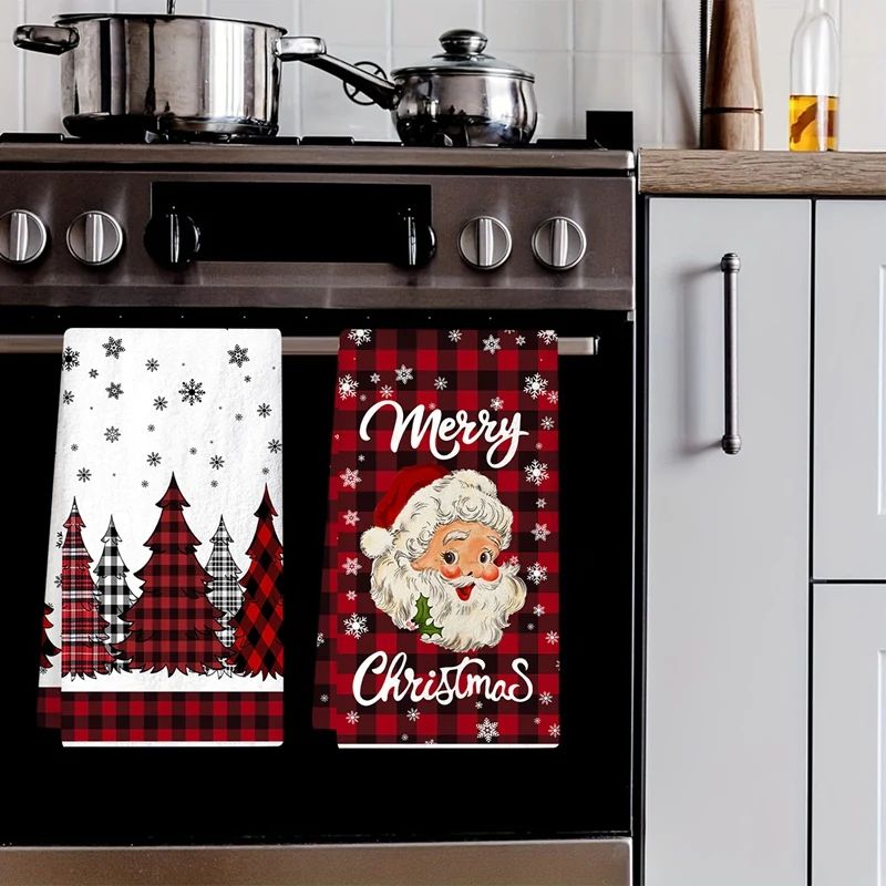 Merry Christmas Santa Kitchen Towels Set 1