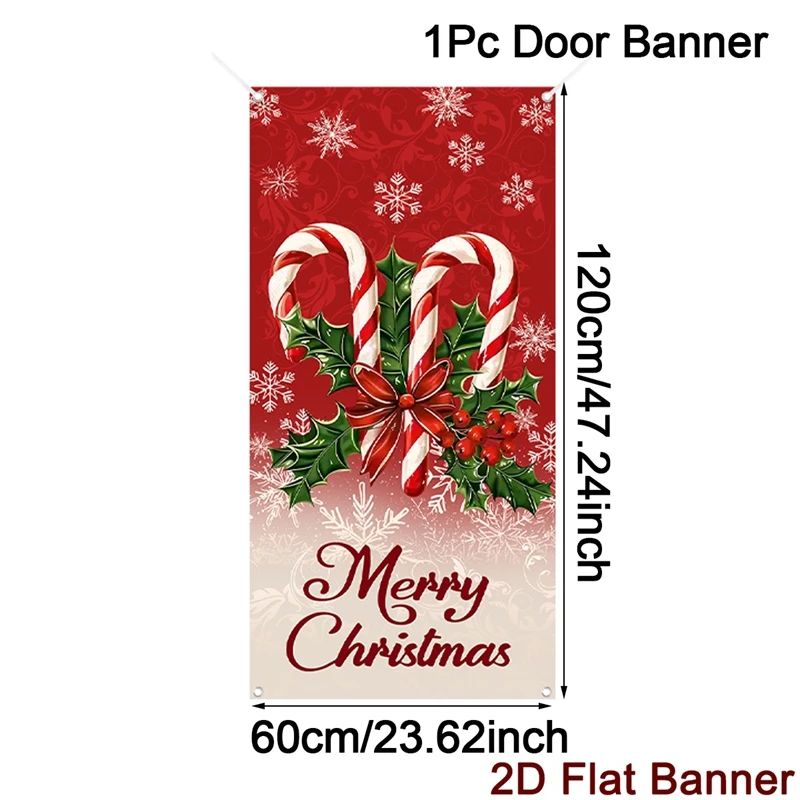 Merry Christmas Porch Door Banner Hanging Decoration 7