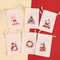 Christmas Linen Drawstring Gift Bags Set 6
