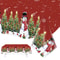 Merry Christmas PE Tablecloth Holiday Party Table Cover 0