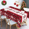 Merry Christmas PE Tablecloth Holiday Party Table Cover 4