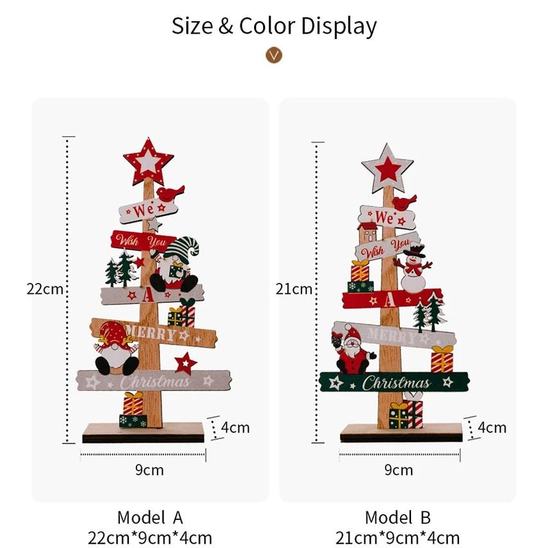 DIY Wooden Santa Christmas Tree Desktop Decoration 6