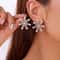 Crystal Snowflake Pearl Christmas Stud Earrings For Women 10