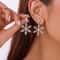 Crystal Snowflake Pearl Christmas Stud Earrings For Women 6