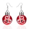 Christmas Snowflake Star Ball Bulb Dangle Earrings 7