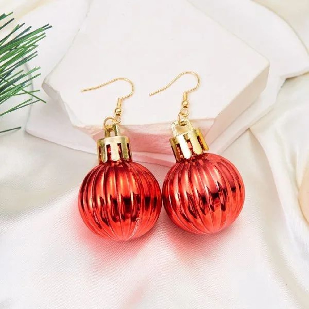 Christmas Snowflake Star Ball Bulb Dangle Earrings 21