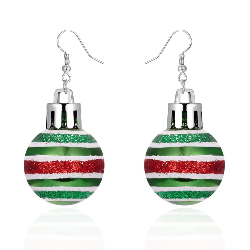 Christmas Snowflake Star Ball Bulb Dangle Earrings 14