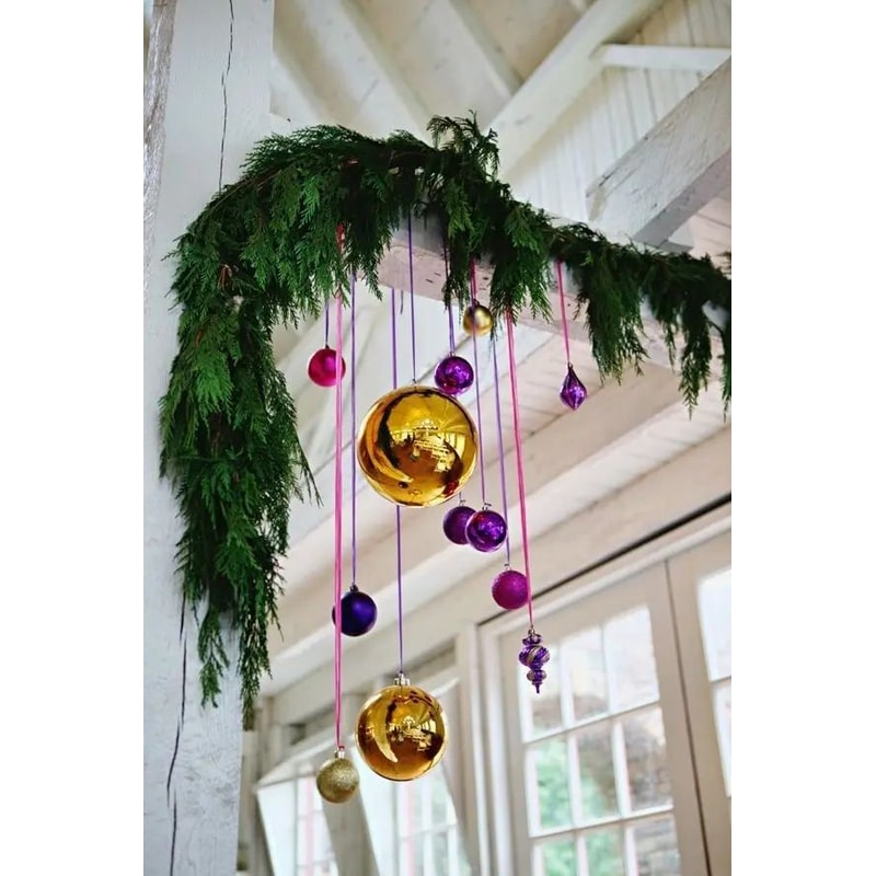 Large Colorful Christmas Ball Ornaments Set Of 3 6