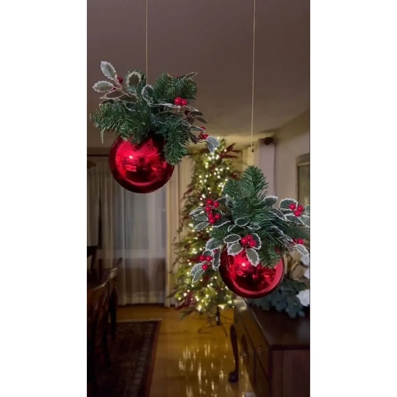 Large Colorful Christmas Ball Ornaments Set Of 3 11