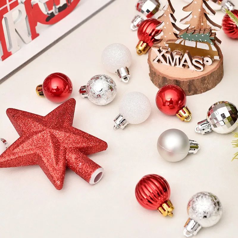 30pcs Christmas Ball Ornaments Hanging Decoration Set 4