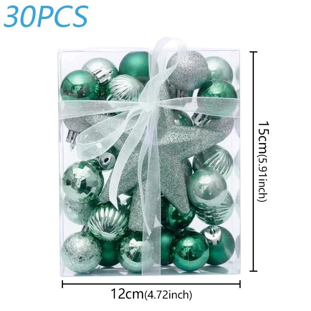 30pcs Christmas Ball Ornaments Hanging Decoration Set 7