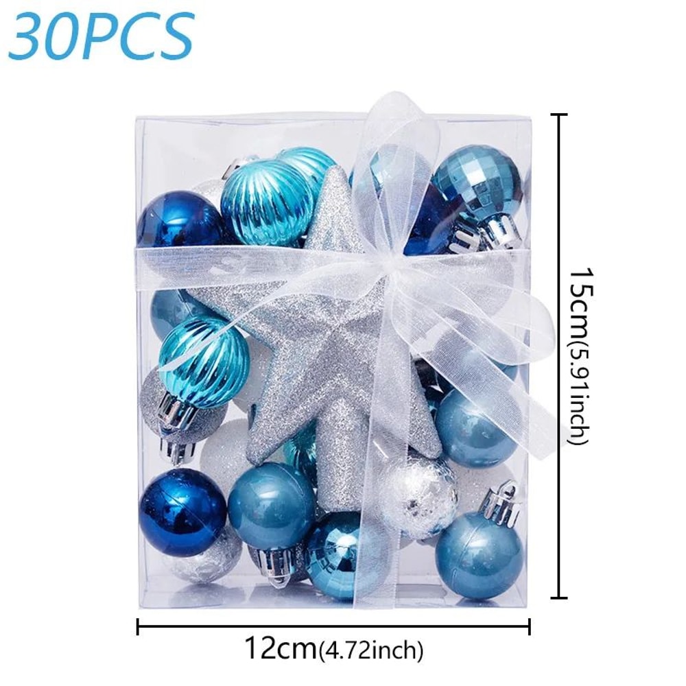 30pcs Christmas Ball Ornaments Hanging Decoration Set 12