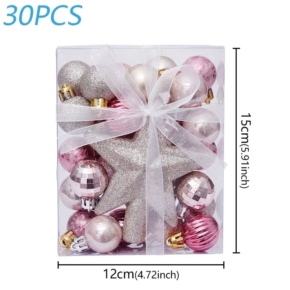 30pcs Christmas Ball Ornaments Hanging Decoration Set 13