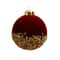 Red Glitter Velvet Christmas Ball Tree Ornaments 6