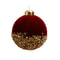 Red Glitter Velvet Christmas Ball Tree Ornaments 6