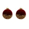 Red Glitter Velvet Christmas Ball Tree Ornaments 7