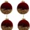 Red Glitter Velvet Christmas Ball Tree Ornaments 8