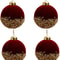 Red Glitter Velvet Christmas Ball Tree Ornaments 8