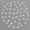 White Wooden Snowflake Christmas Ornaments Set 0