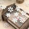 White Wooden Snowflake Christmas Ornaments Set 4