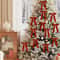 Velvet Ribbon Christmas Tree Bow Decorations Set 4