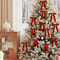 Velvet Ribbon Christmas Tree Bow Decorations Set 4