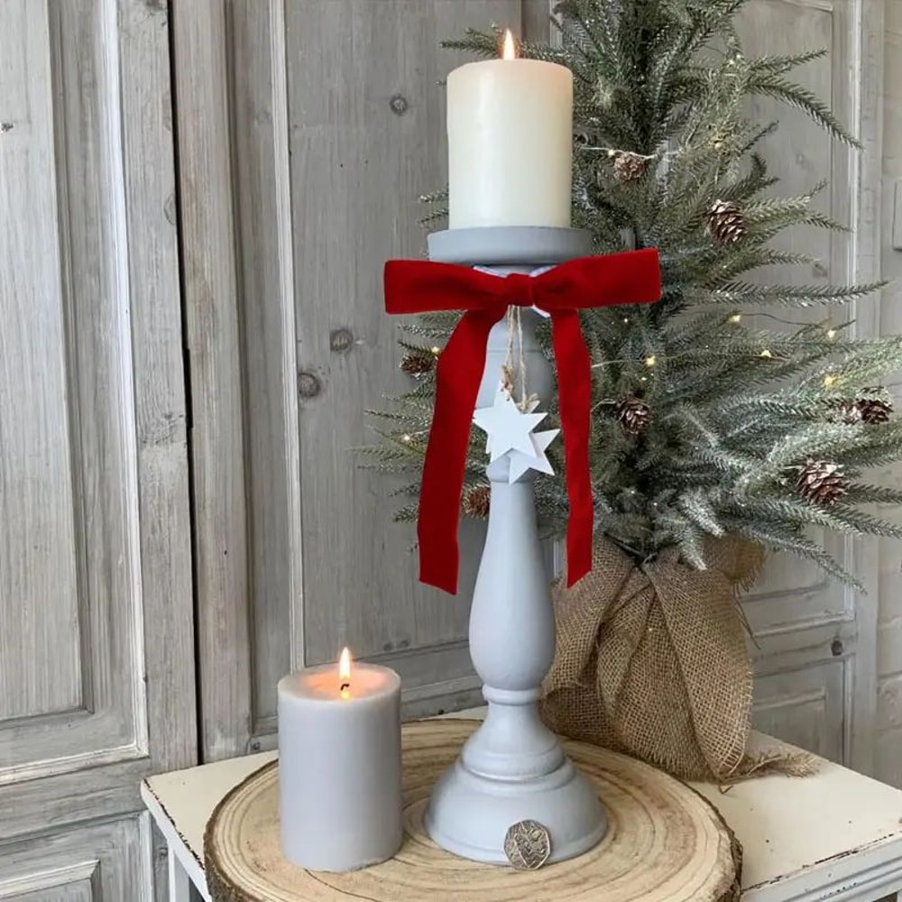 Velvet Ribbon Christmas Tree Bow Decorations Set 7