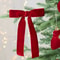 Velvet Ribbon Christmas Tree Bow Decorations Set 8