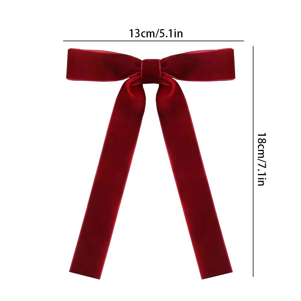 Velvet Ribbon Christmas Tree Bow Decorations Set 12