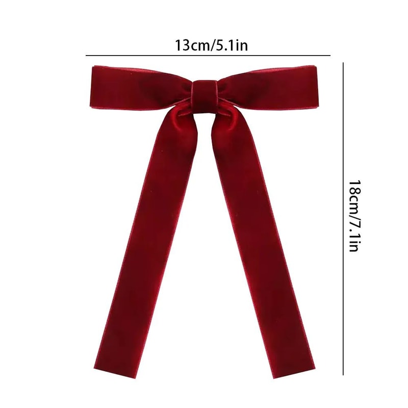 Velvet Ribbon Christmas Tree Bow Decorations Set 12