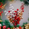 Artificial Red Gold Silver Berry Branch Picks For Christmas Decor 5