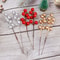 Artificial Red Gold Silver Berry Branch Picks For Christmas Decor 13