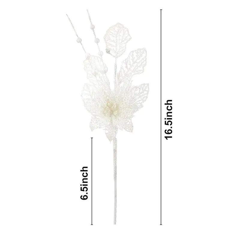 Artificial Glitter Berry Flower Branch Christmas Decoration 11