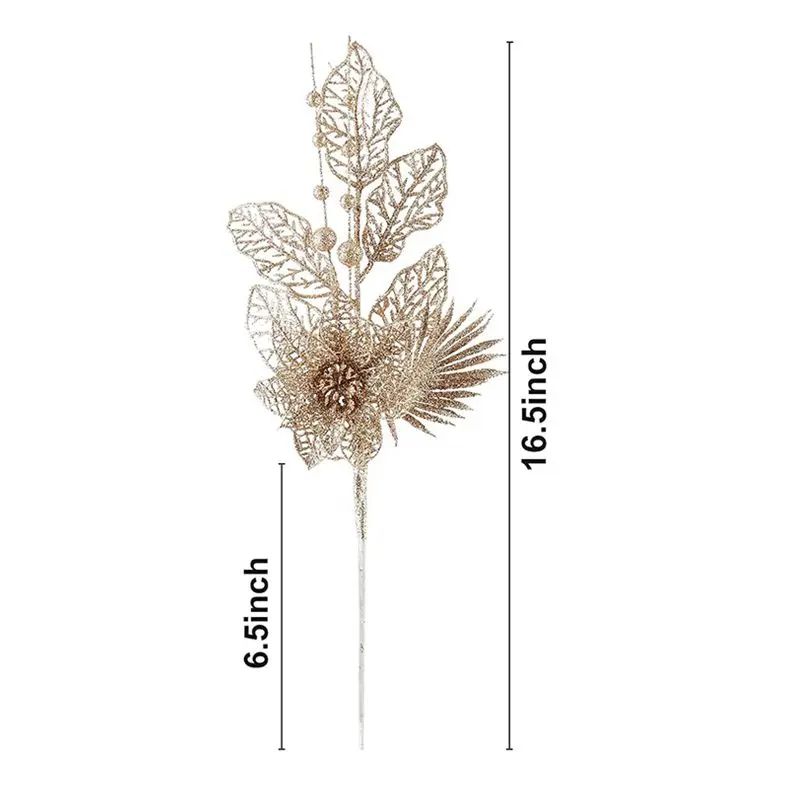 Artificial Glitter Berry Flower Branch Christmas Decoration 14