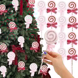glitter candy cane lollipop christmas tree hanging ornaments