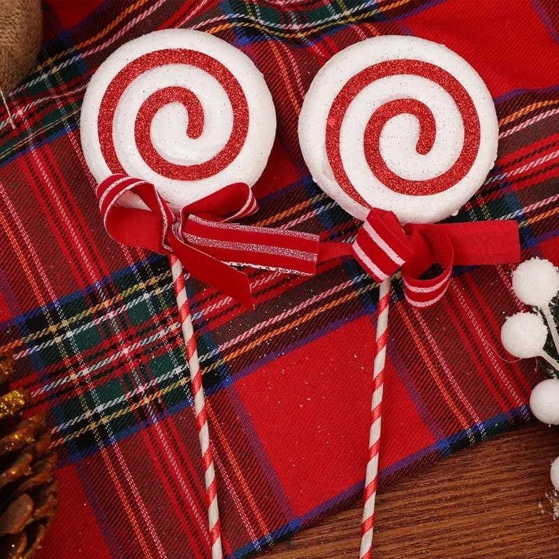 Glitter Candy Cane Lollipop Christmas Tree Hanging Ornaments 3