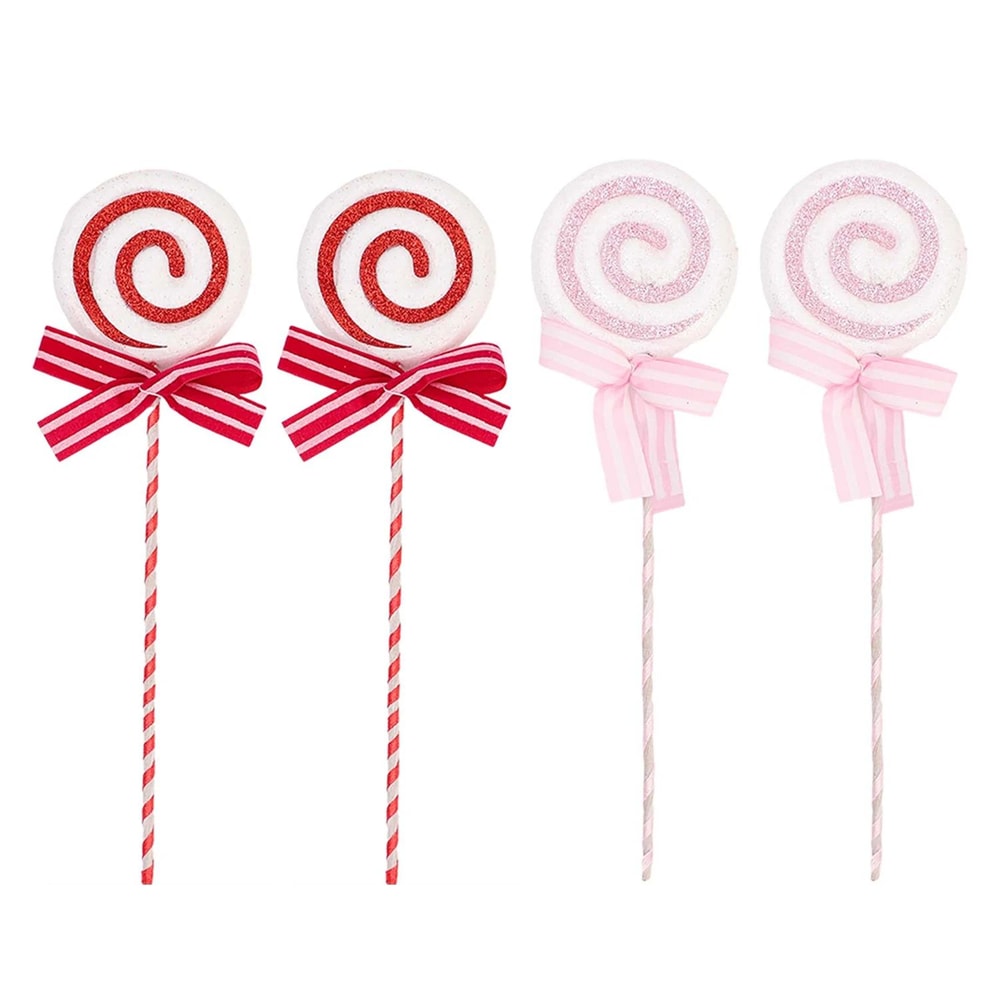 Glitter Candy Cane Lollipop Christmas Tree Hanging Ornaments 12