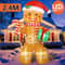 8FT Inflatable Gingerbread Man Christmas Yard Decoration With LED Lights 0