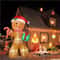 8FT Inflatable Gingerbread Man Christmas Yard Decoration With LED Lights 1